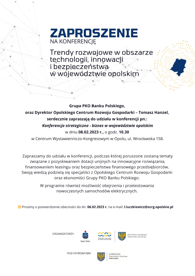 Spotkajmy się na konferencji strategicznej – biznes w województwie opolskim